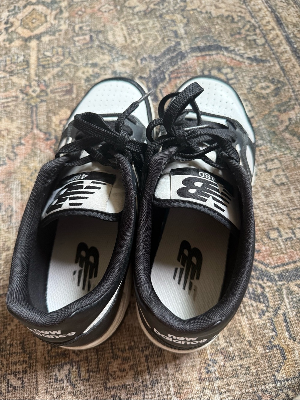 Men’s Black and WhiteNew Balance 480 Sneakers